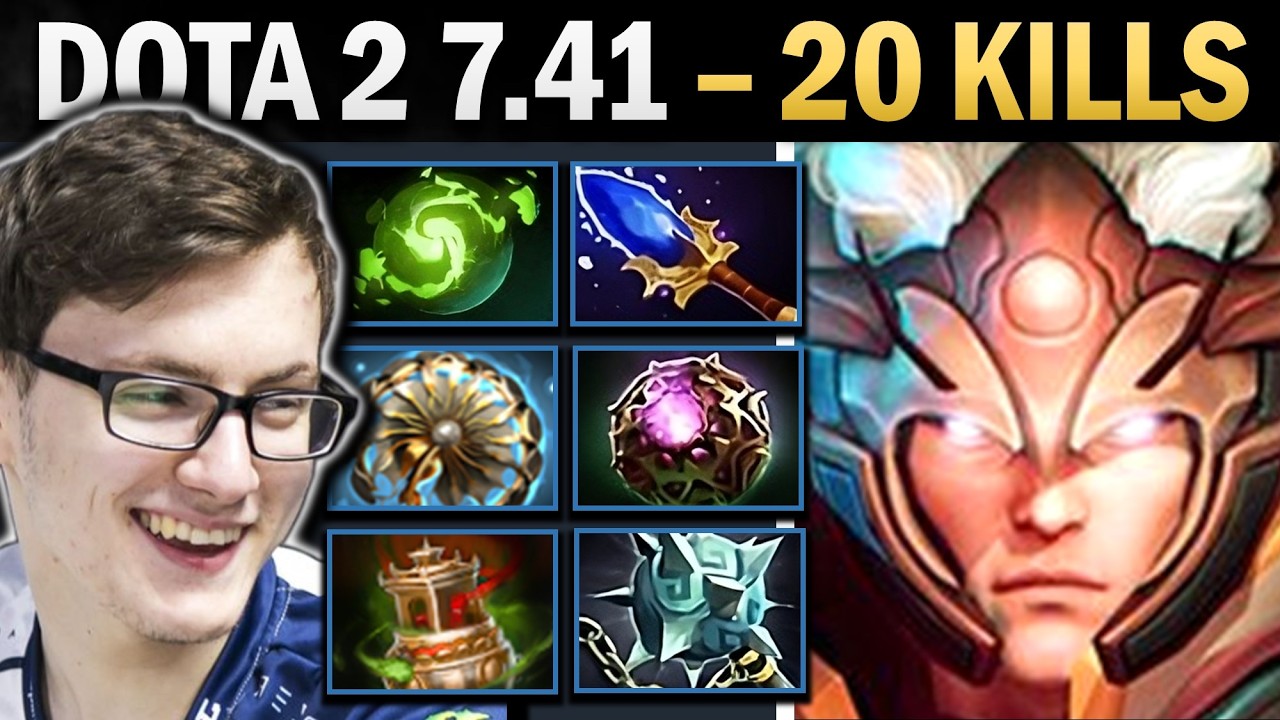Invoker Dota 2 7.41 with 20 Kills and Urn - Dota Gameplay