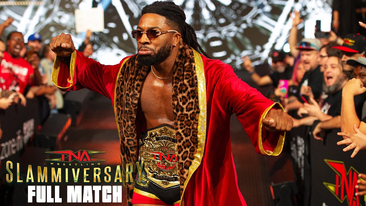 Trick Williams vs. Joe Hendry vs. Mike Santana: TNA World Championship | TNA Slammiversary 2025 background