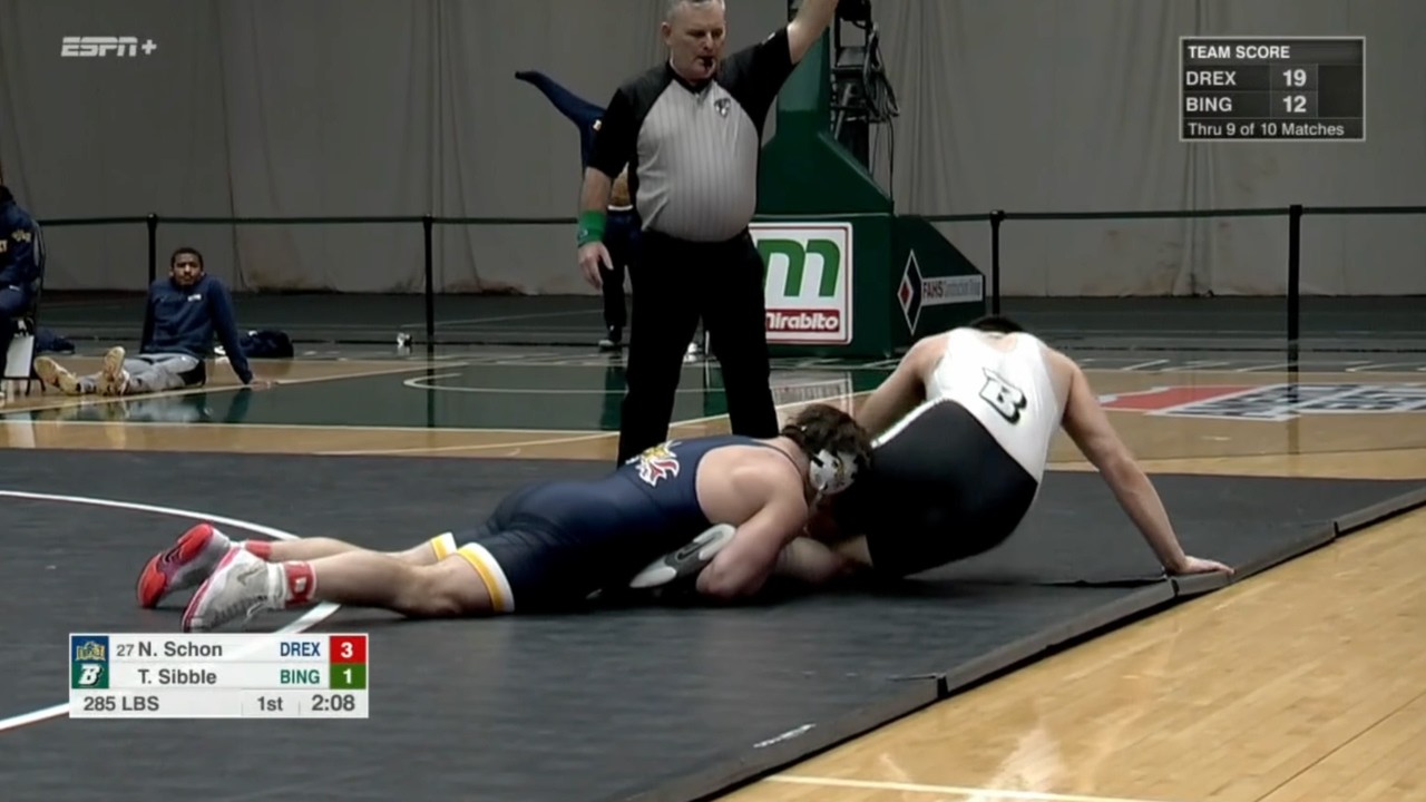 HWT Nate Schon (Drexel) vs Trent Sibble (Binghamton) background