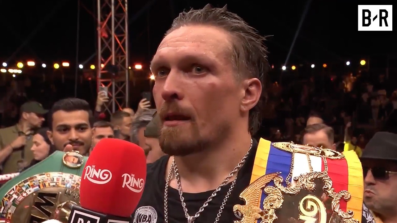 Oleksandr Usyk Reacts to Win vs. Rico Verhoeven background