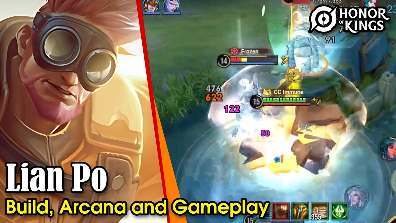 Honor of Kings Lian Po Build, Arcana and Gameplay - Roaming background