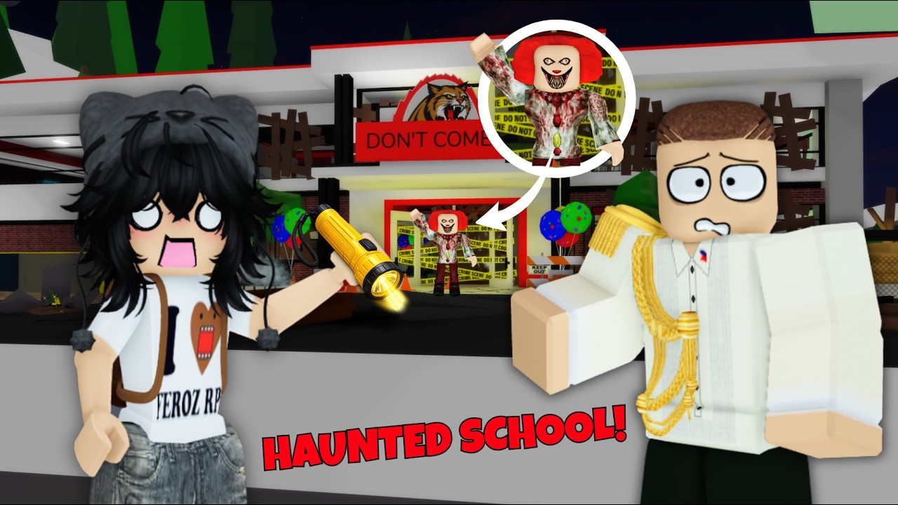 Exploring ABANDONED SCHOOL! May KILLER CLOWN? sa BROOKHAVEN RP (ROBLOX RP TAGALOG)