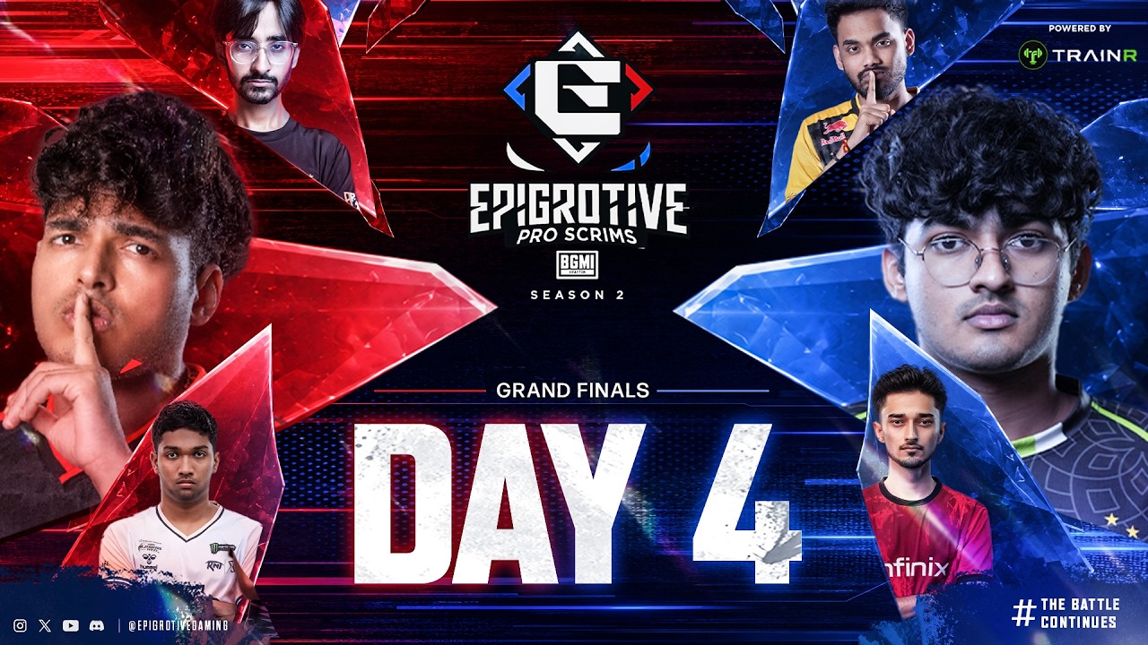 Epigrotive Pro Scrims Season 2 - DAY 4 | FT. #Apexgaming #godlike #soul #8bit #rntx