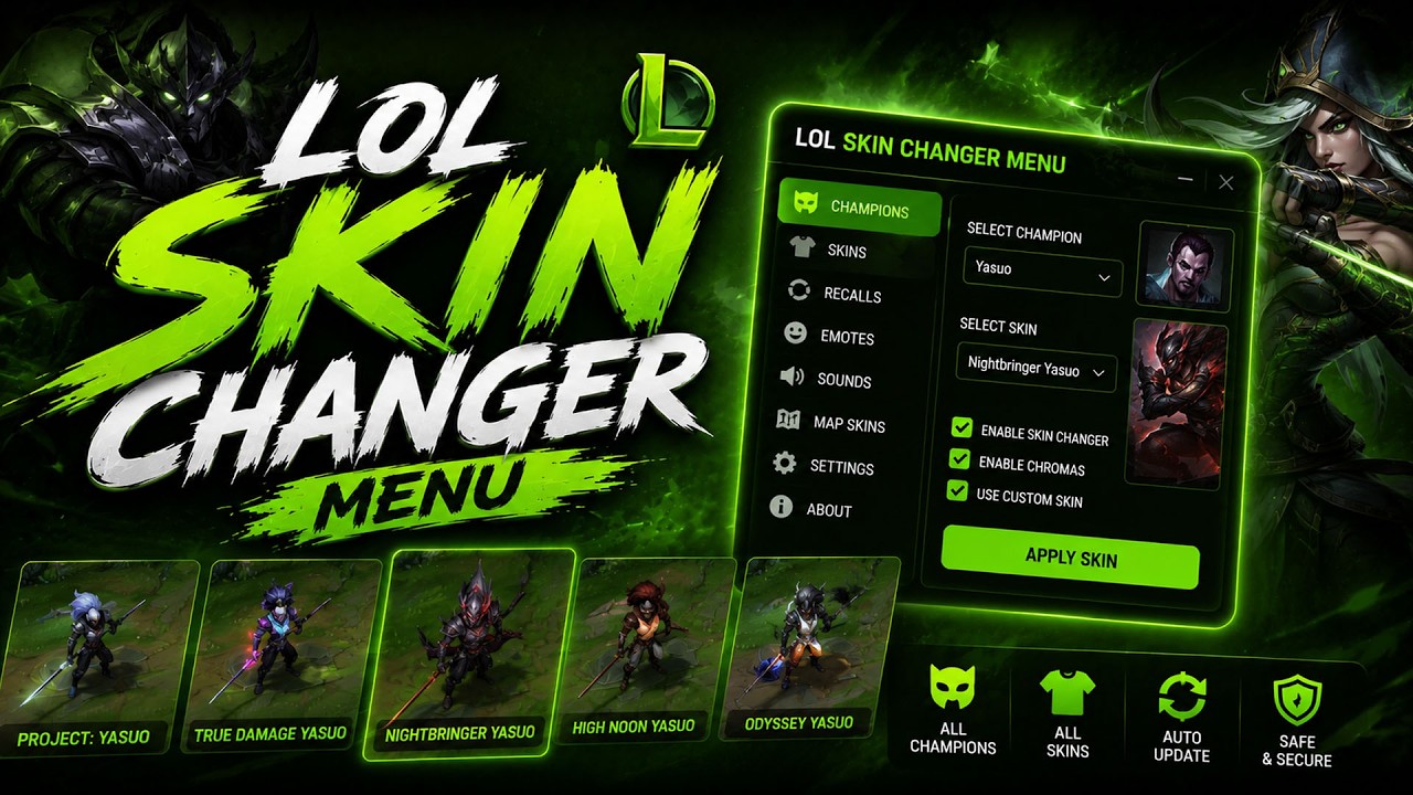 League Of Legends SkinChanger | Best LoL SkinChanger 2026 | Free Download & PC Tutorial (Safe)