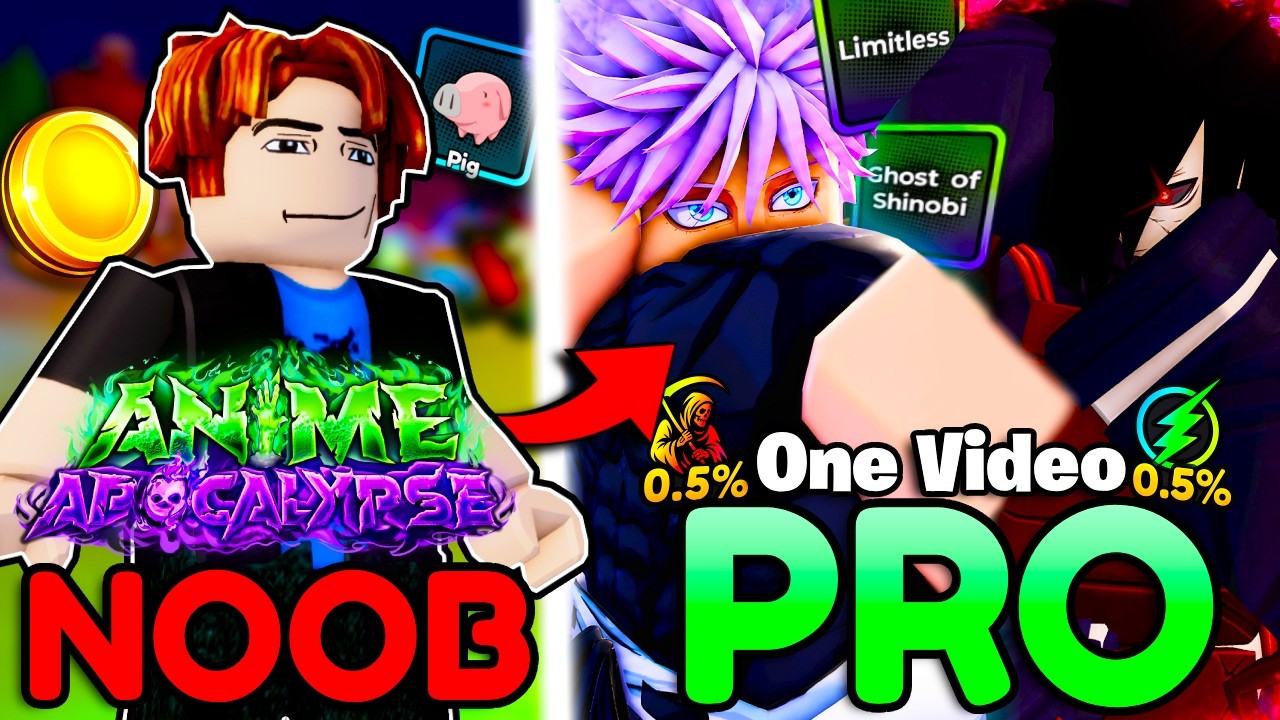 Going Noob To PRO In One Video On Anime Apocalypse! Roblox)