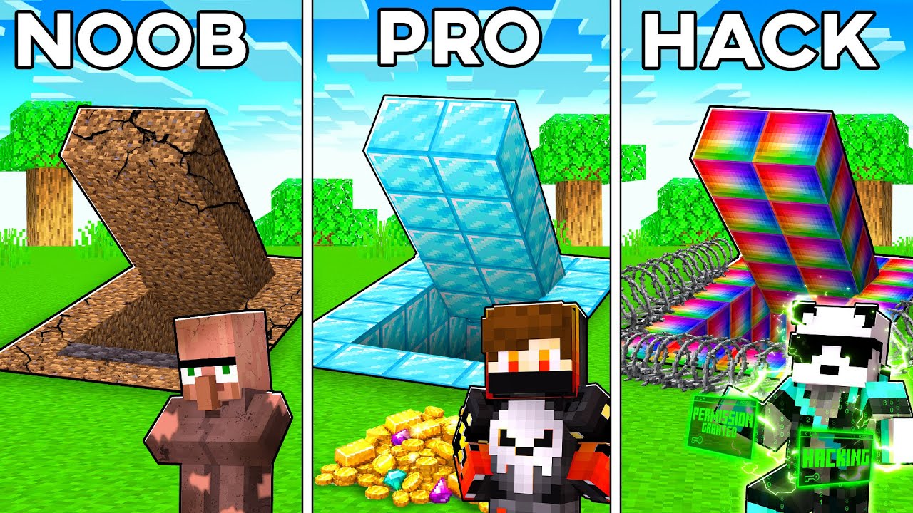 Minecraft Bunker: NOOB vs PRO vs HACKER poster — similar to Tom Clancy's Rainbow Six Siege: Ranked Gameplay (No Commentary)