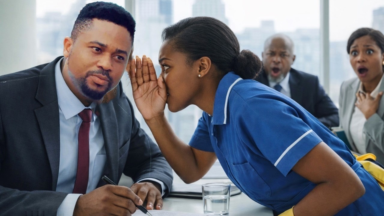HOW THE POOR CLEANER THE RICH BOSS EMPLOYED TOLD HIM THE SECRET THAT SAVE HIS COMPANY FROM RIUN