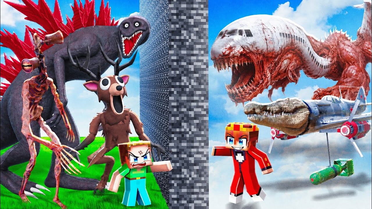 LAND GEGEN HIMMELS MONSTER im MOB BATTLE in Minecraft!