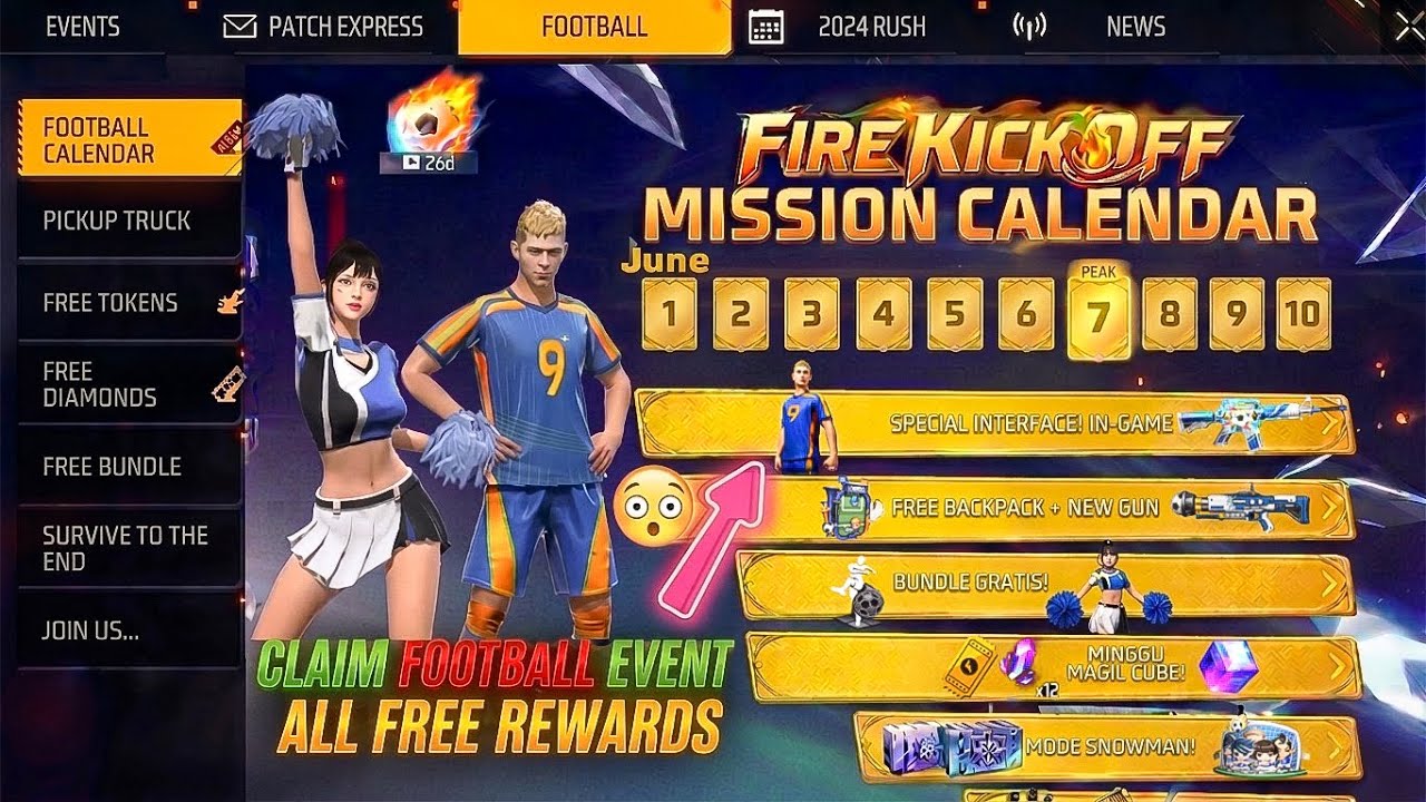 Football Event All Free Rewards + New Gun ๐ Ob54 Update | Free Fire Esports | Free Fire New Event