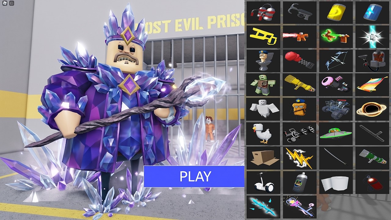 All Items Unlocked BARRY'S PRISON RUN OBBY HARD MODE - Roblox New Update All Morphs Full Gameplay background