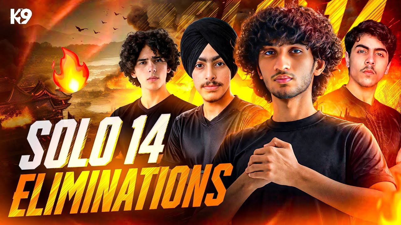 TOURNAMENT RAW POV | 14 Solo Eliminations 🔥ft.K9 ESPORTS