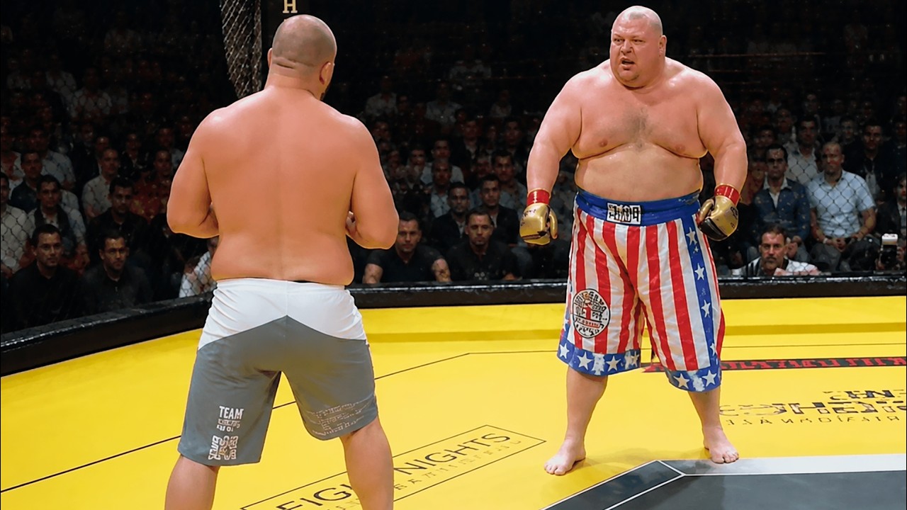 Rob Broughton (England) vs Eric "Butterbean" Esch (USA) | KNOCKOUT, MMA fight HD background