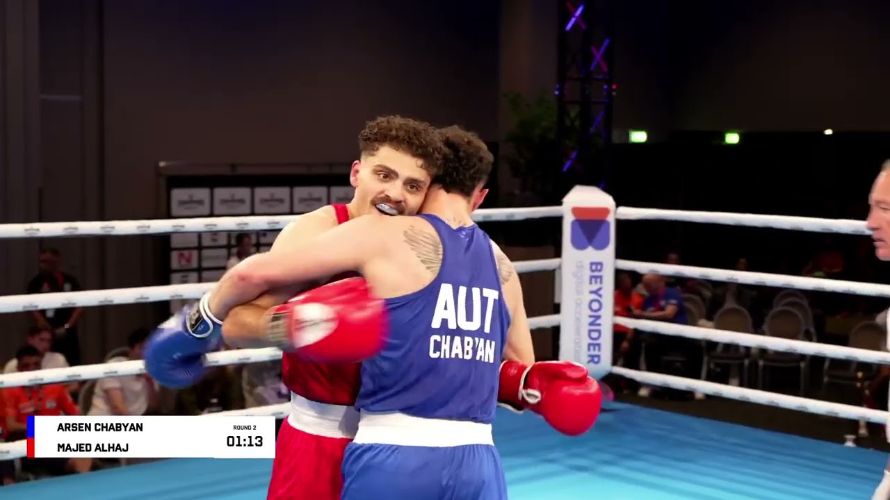 Arsen Chabyan (AUT) vs. Majed Issa Alhaj (KSA) Eindhoven Box Cup 2026 (70kg) background