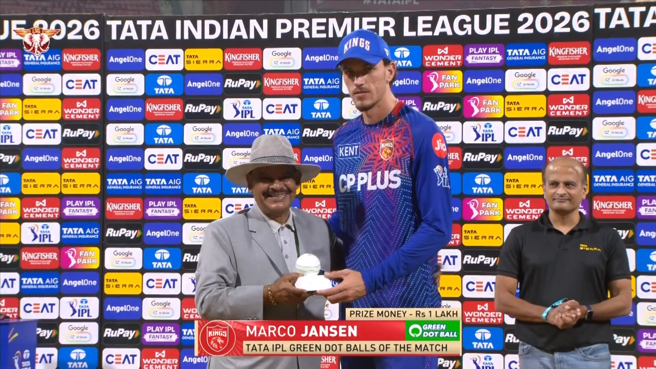 IPL 2026 M68: LSG vs PBKS - TATA IPL Green Dot Balls of the Match - Marco Jansen background