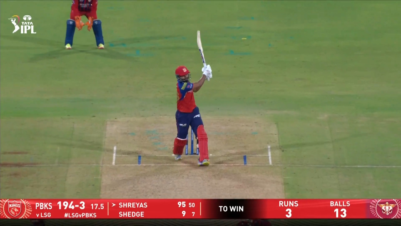 IPL 2026 M68: LSG vs PBKS - Shreyas Iyer Six background