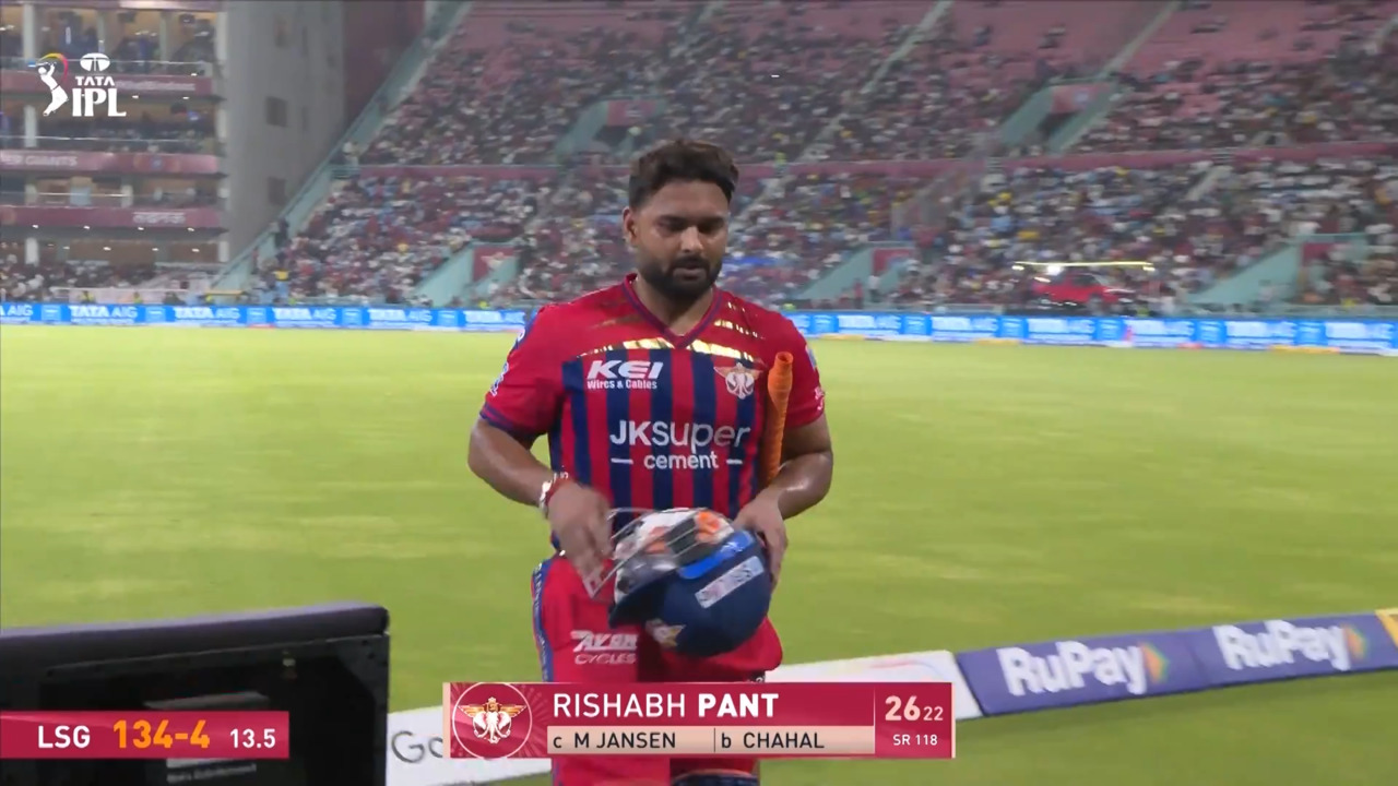 IPL 2026 M68: LSG vs PBKS - Rishabh Pant Wicket background