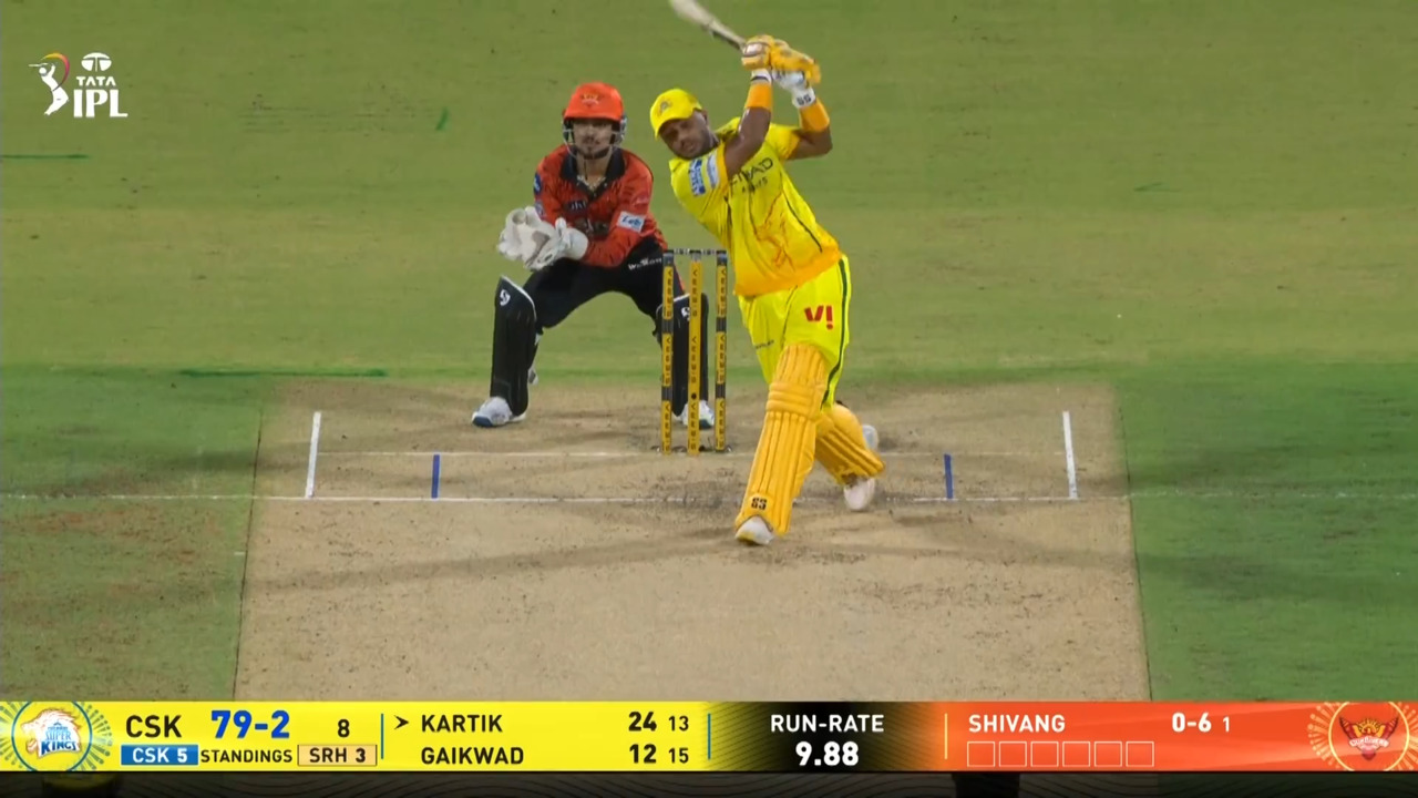 IPL 2026 M63: CSK vs SRH - Kartik Sharma Six background