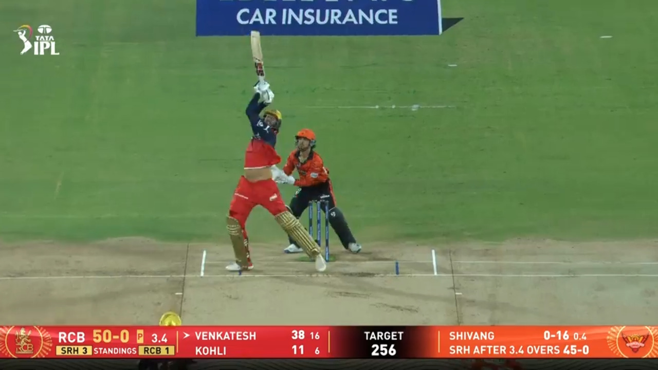 IPL 2026 M67: SRH vs RCB - Venkatesh Iyer Six background