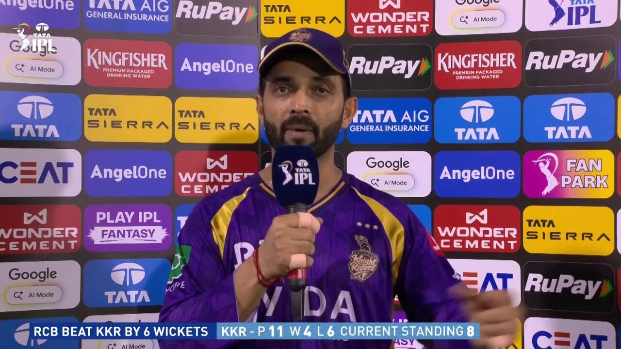 IPL 2026 M57: RCB vs KKR - Ajinkya Rahane Interview background