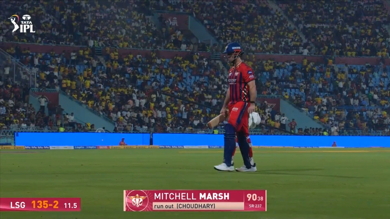 IPL 2026 M59: LSG vs CSK - Mitchell Marsh Wicket background