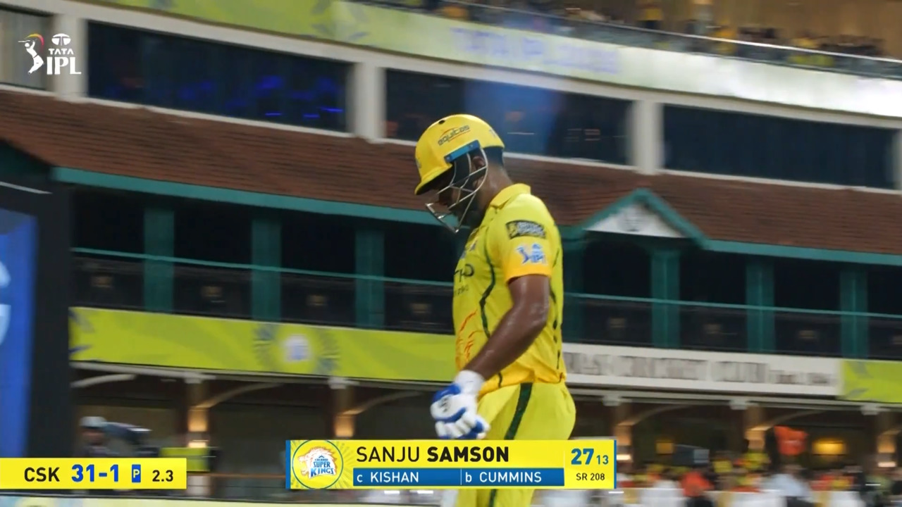IPL 2026 M63: CSK vs SRH - Sanju Samson Wicket background