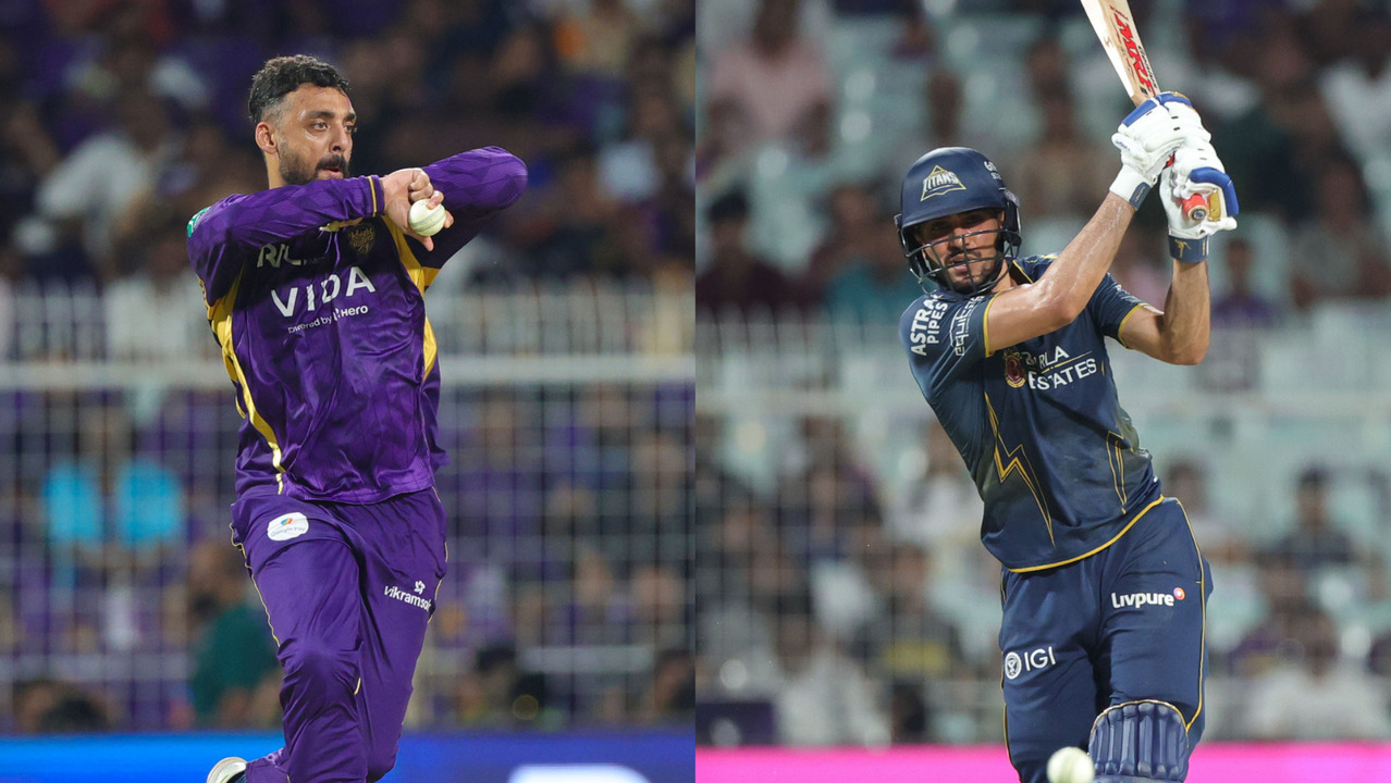Zoned in and how! Gill goes 6, 4, 6, 4 vs Varun background