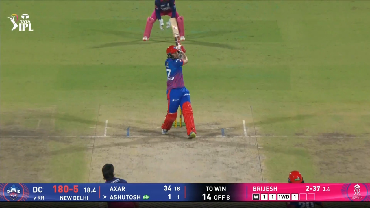 IPL 2026 M62: DC vs RR - Ashutosh Sharma Six background
