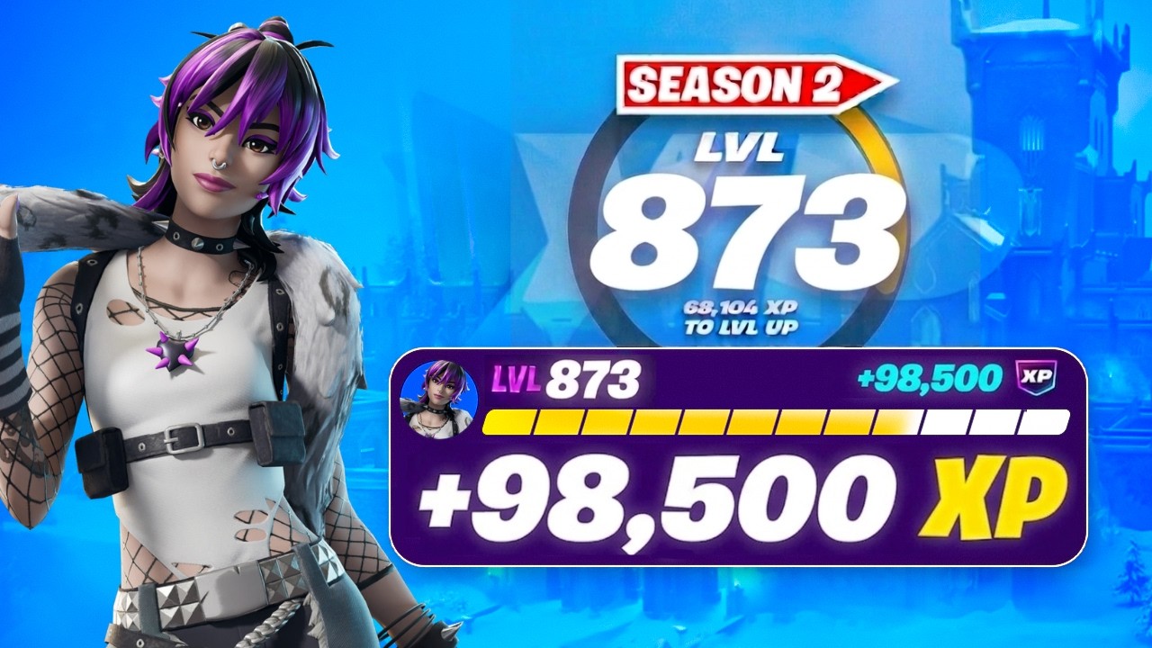 NEW *BEST* NO TIMER Fortnite XP MAP To LEVEL UP FAST in Fortnite Chapter 7 SEASON 2! (EASY XP) background