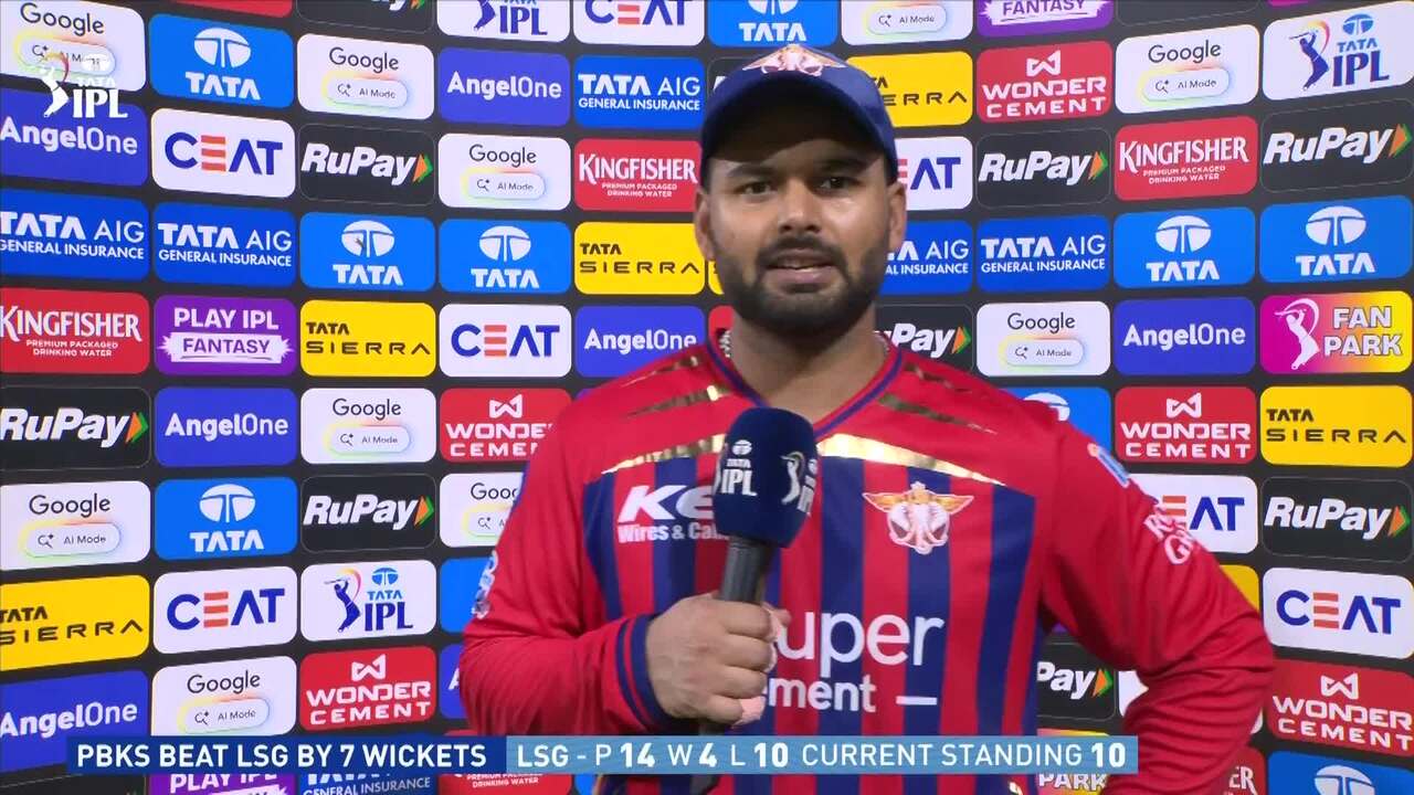 IPL 2026 M68: LSG vs PBKS - Rishabh Pant Interview background