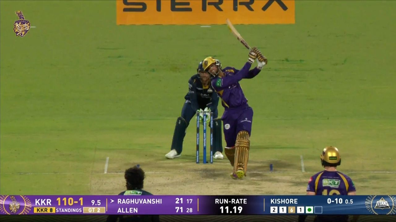 IPL 2026 M60: KKR vs GT - Angkrish Raghuvanshi Six background