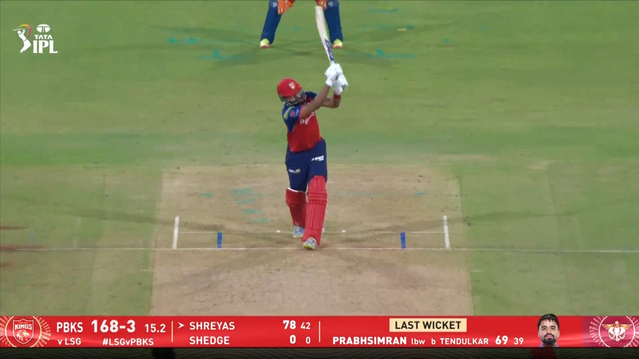 IPL 2026 M68: LSG vs PBKS - Shreyas Iyer Six background