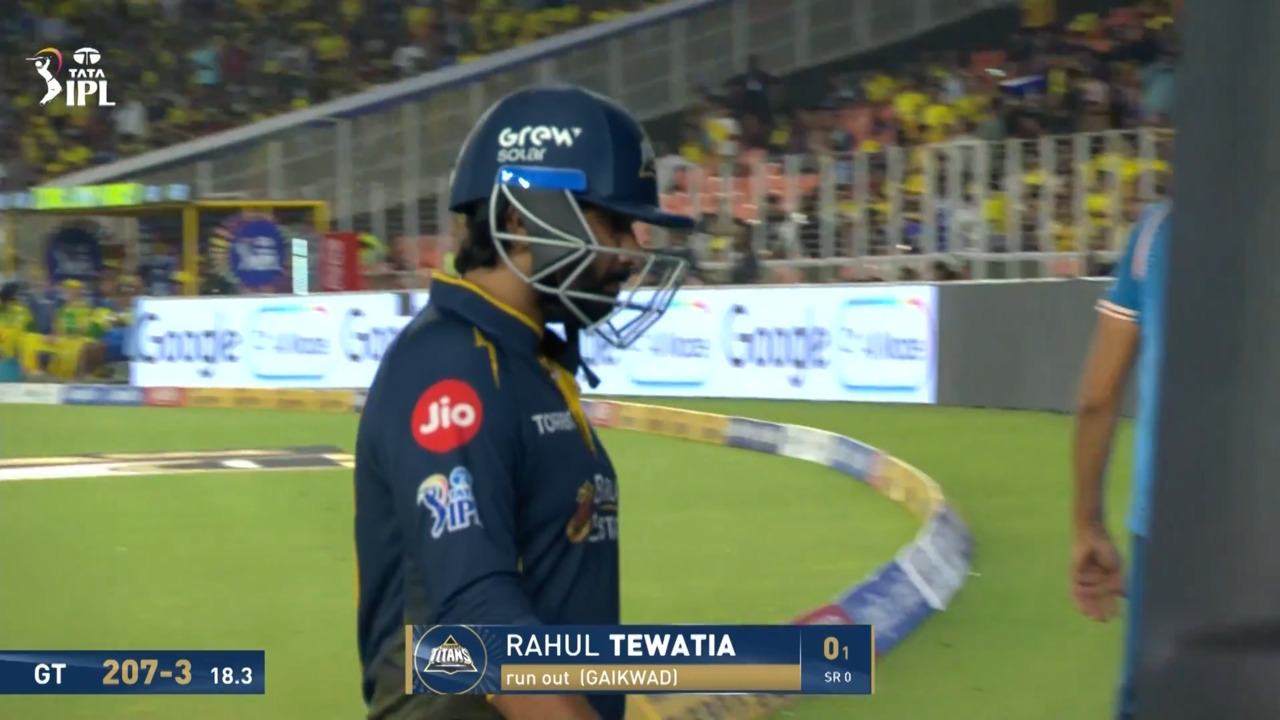 IPL 2026 M66: GT vs CSK - Rahul Tewatia Wicket background