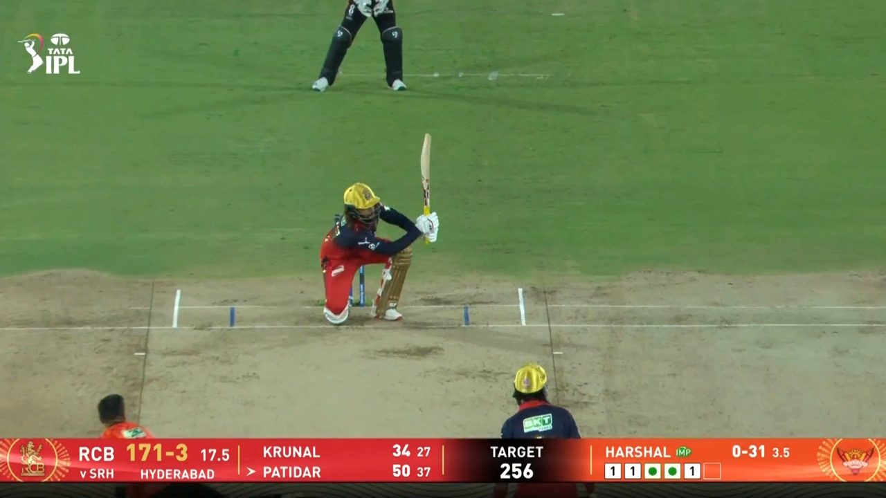 IPL 2026 M67: SRH vs RCB - Rajat Patidar Six background