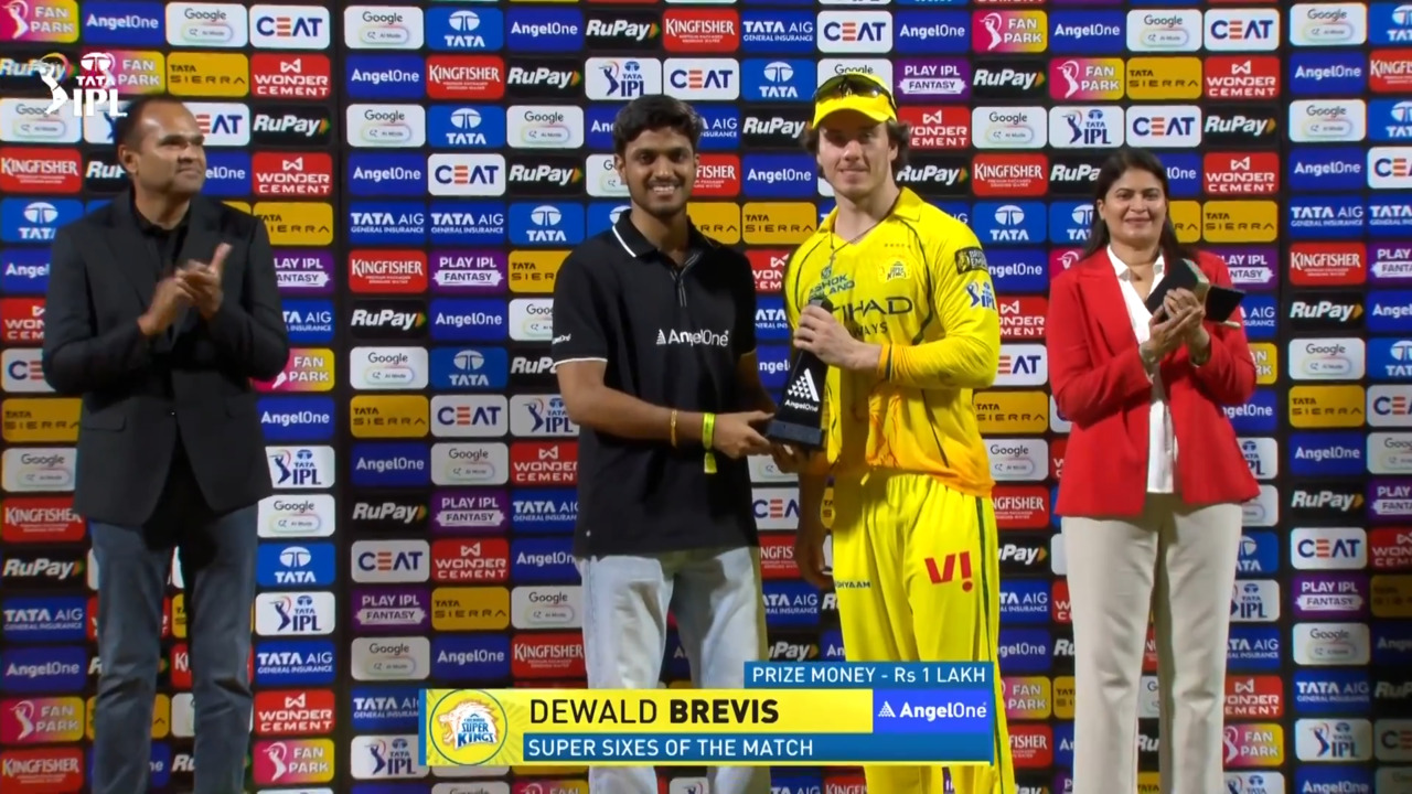 IPL 2026 M63: CSK vs SRH - Angel One Super Sixes of the Match - Dewald Brevis