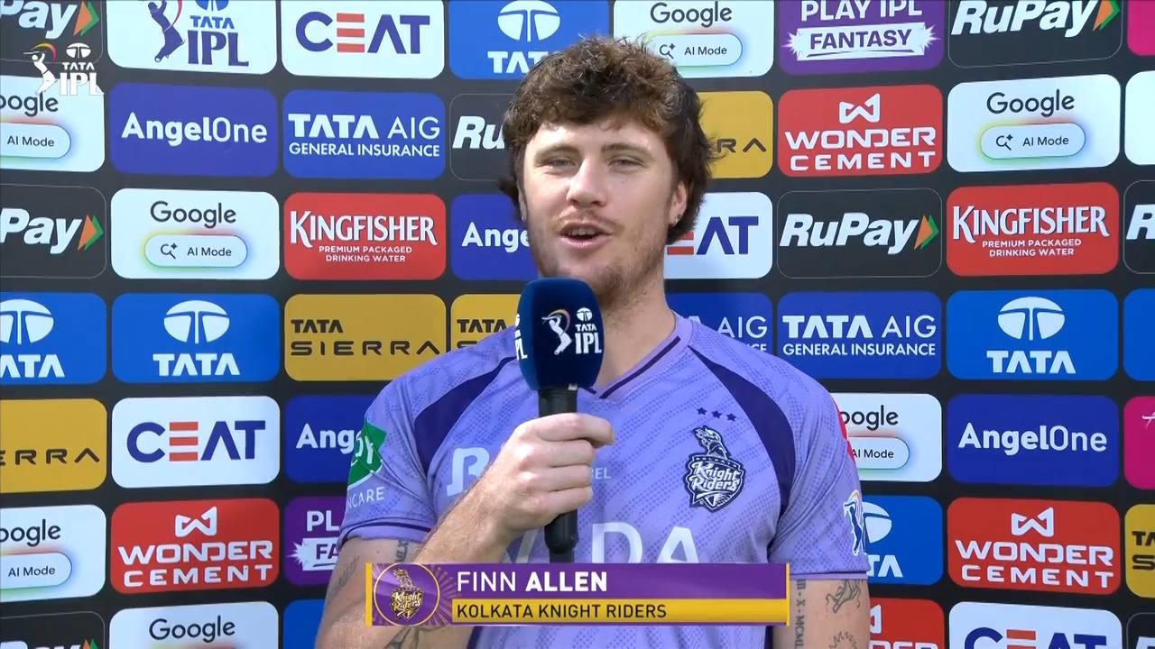 IPL 2026 M60: KKR vs GT - Finn Allen Interview background