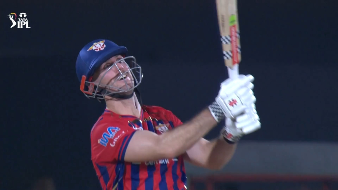 IPL 2026 M64: RR vs LSG - Mitchell Marsh Six background