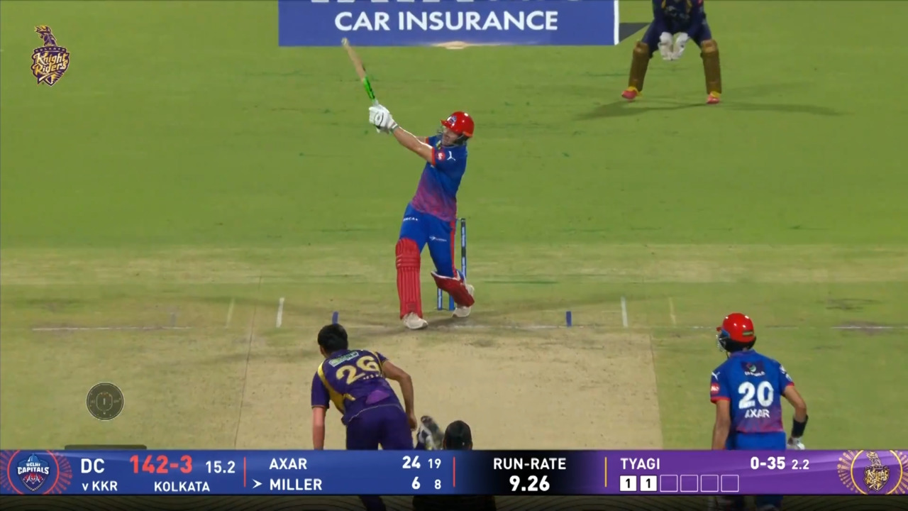 IPL 2026 M70: KKR vs DC - David Miller Six background