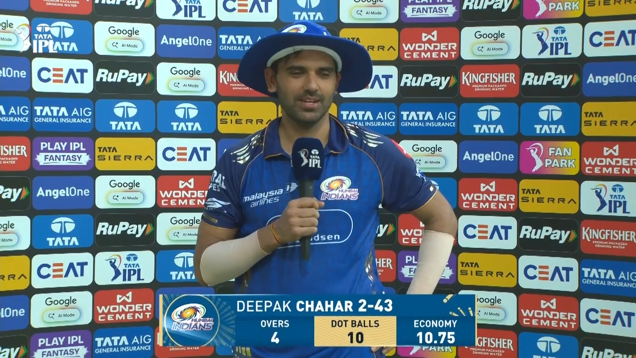 IPL 2026 M69: MI vs RR - Deepak Chahar Interview