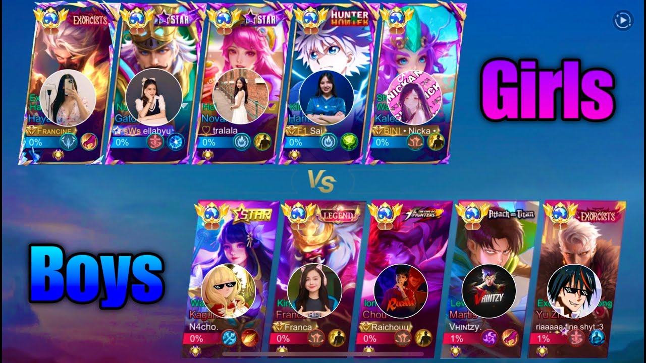 5 Girls vs 5 Boys Content Creators PH background