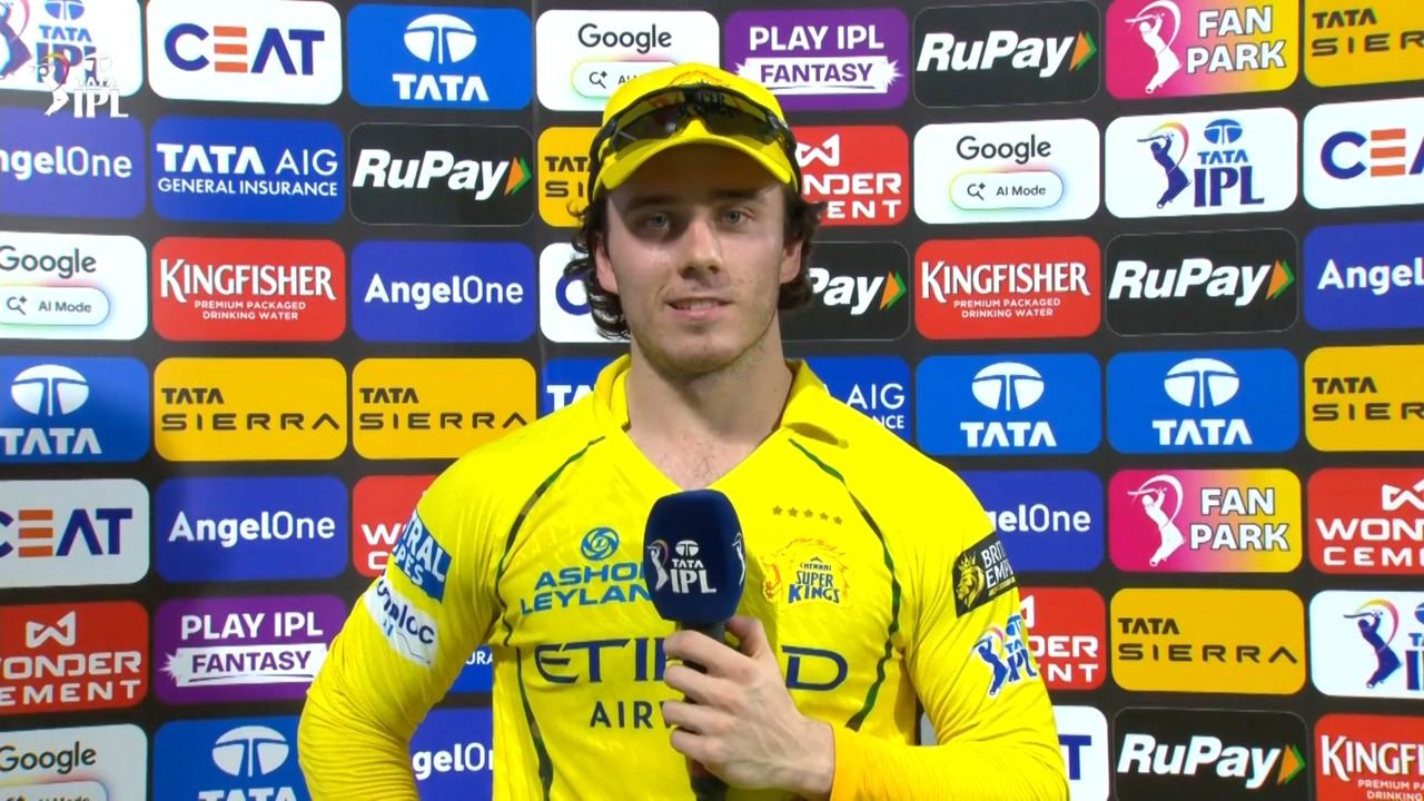 IPL 2026 M63: CSK vs SRH - Dewald Brevis Interview background