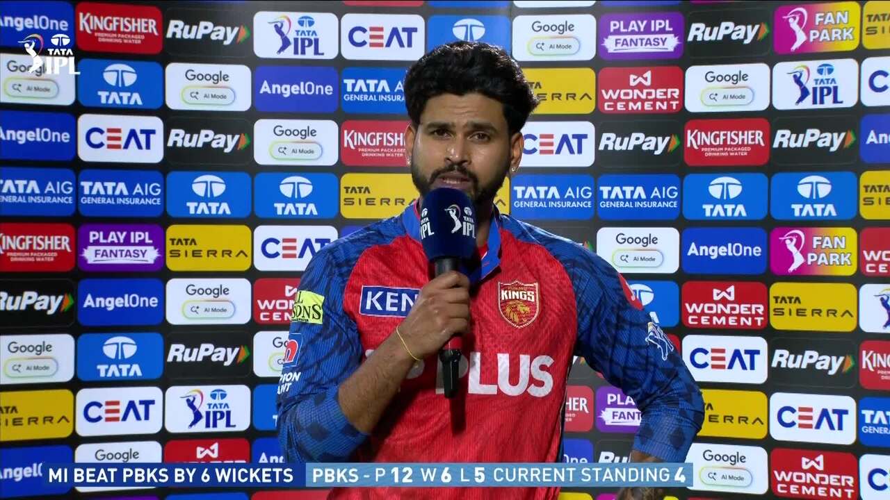 IPL 2026 M58: PBKS vs MI - Shreyas Iyer Interview background