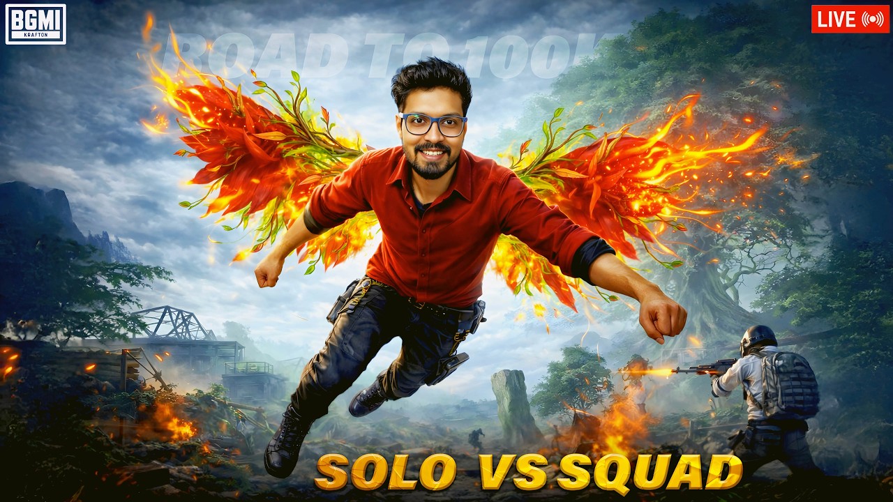 🔴Solo Vs Squad Live in New BGMI 4.4 Update | PUBG Mobile 4.4 Update Live | Road to 100k🔥