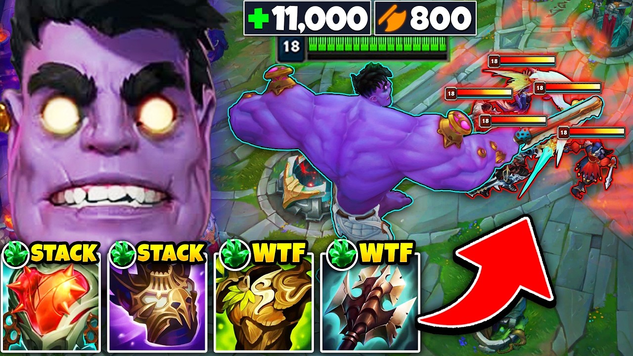 DR. MUNDO BUT I'M A LITERAL RAID BOSS WHO CAN 1V5 YOUR TEAM (11,000 HP, 800 AD)
