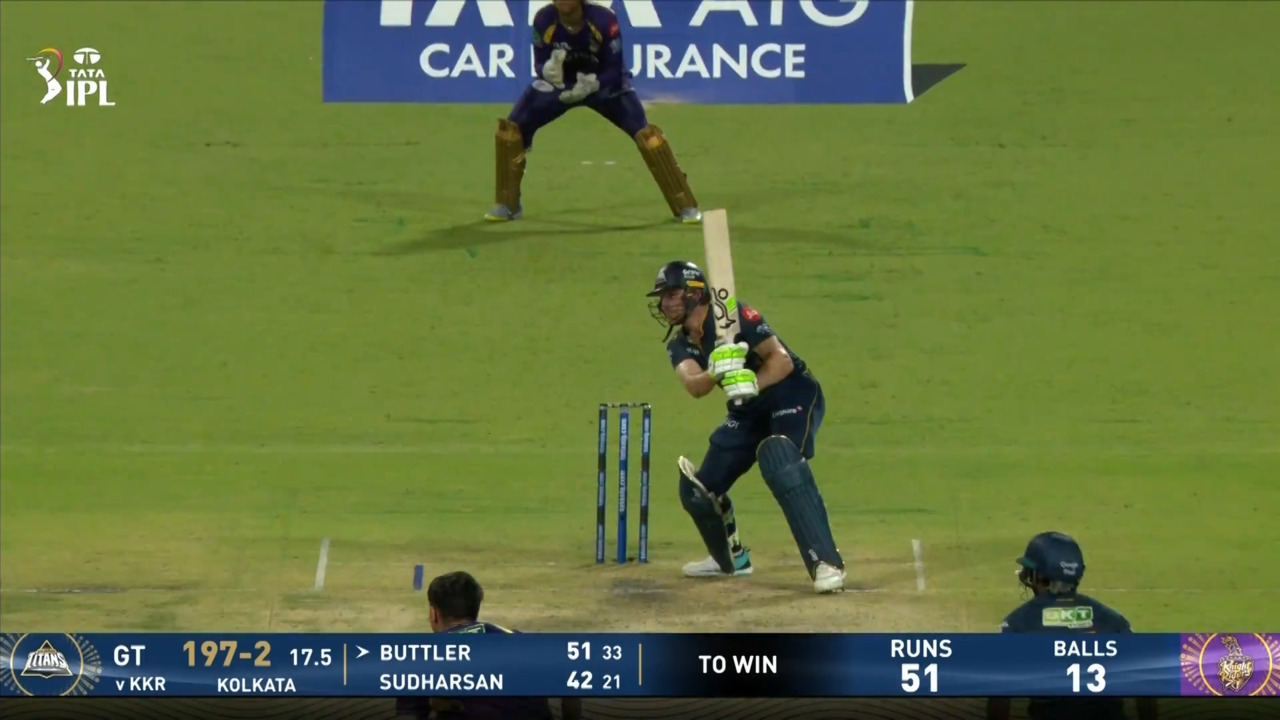 IPL 2026 M60: KKR vs GT - Jos Buttler Six background