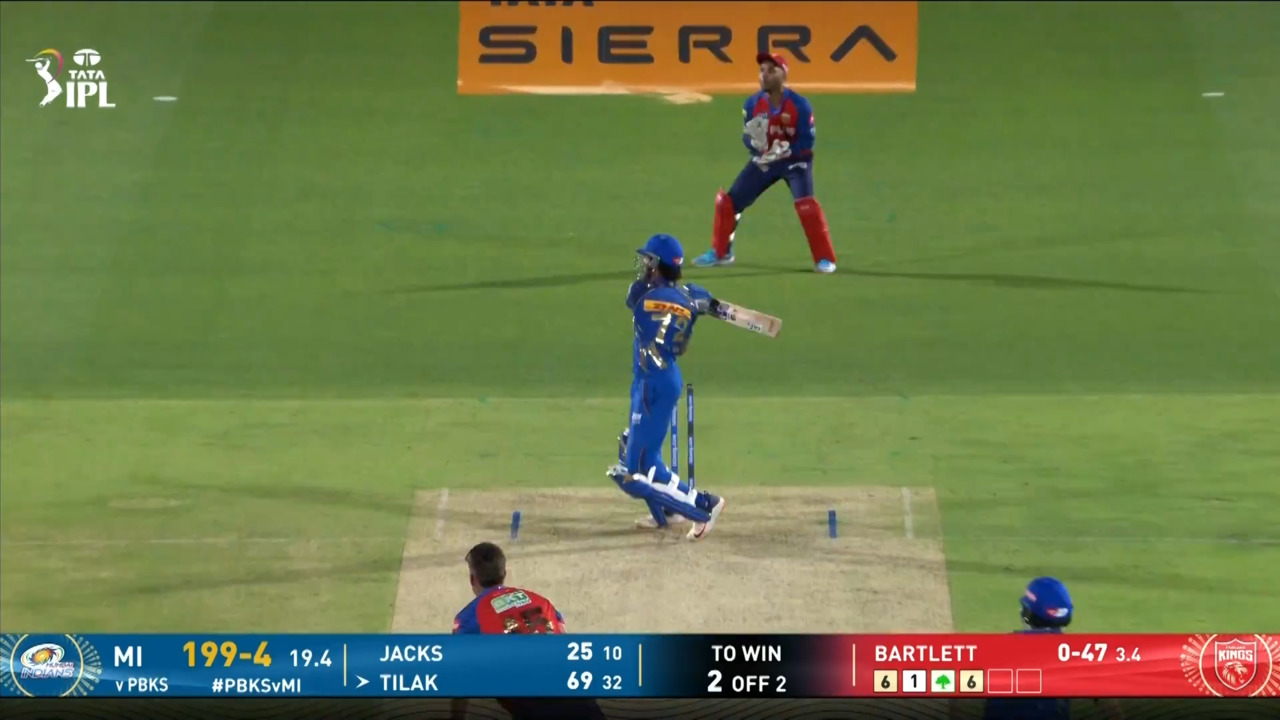 IPL 2026 M58: PBKS vs MI - Tilak Varma Six background