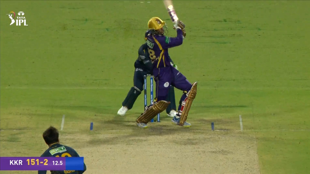 IPL 2026 M60: KKR vs GT - Angkrish Raghuvanshi Six