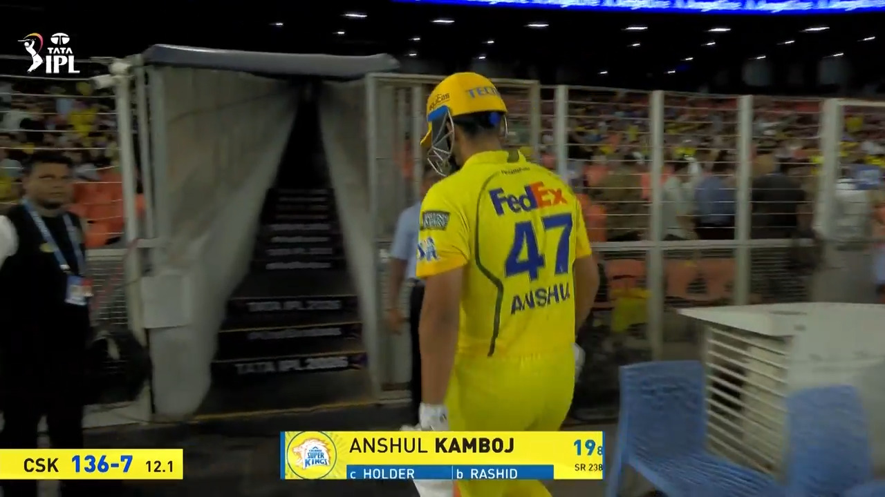 IPL 2026 M66: GT vs CSK - Anshul Kamboj Wicket background