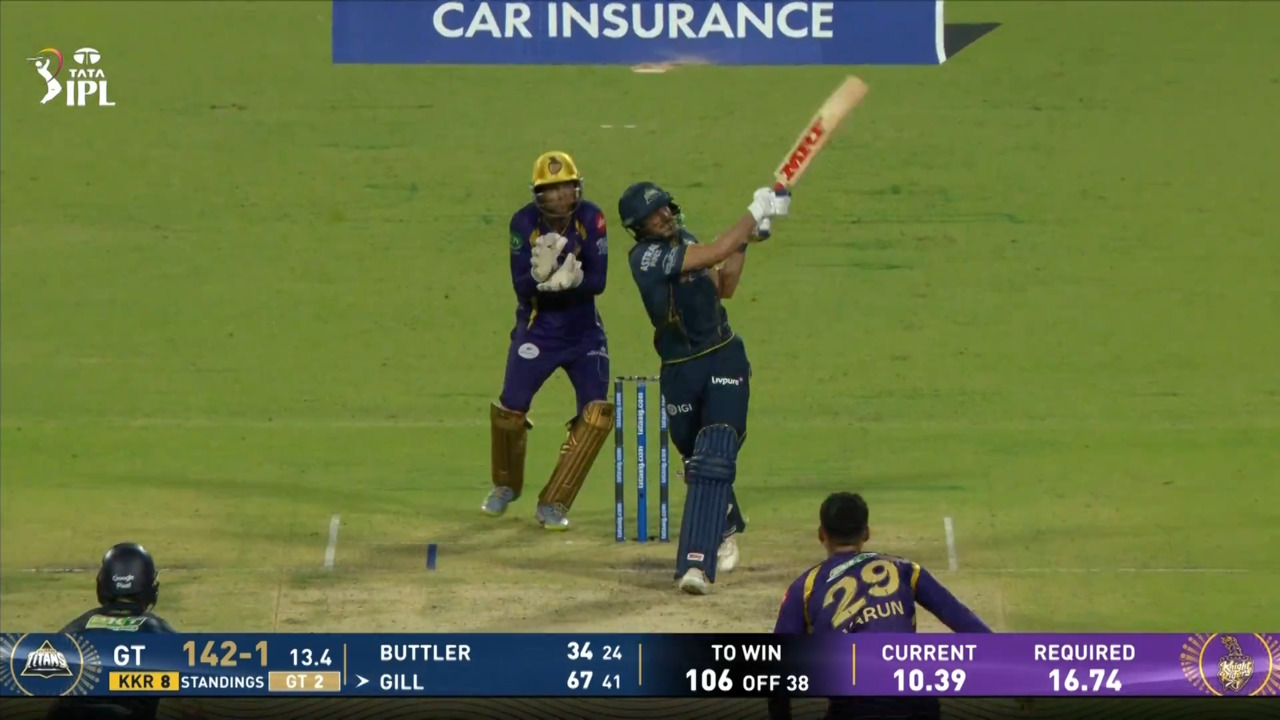 IPL 2026 M60: KKR vs GT - Shubman Gill Six background