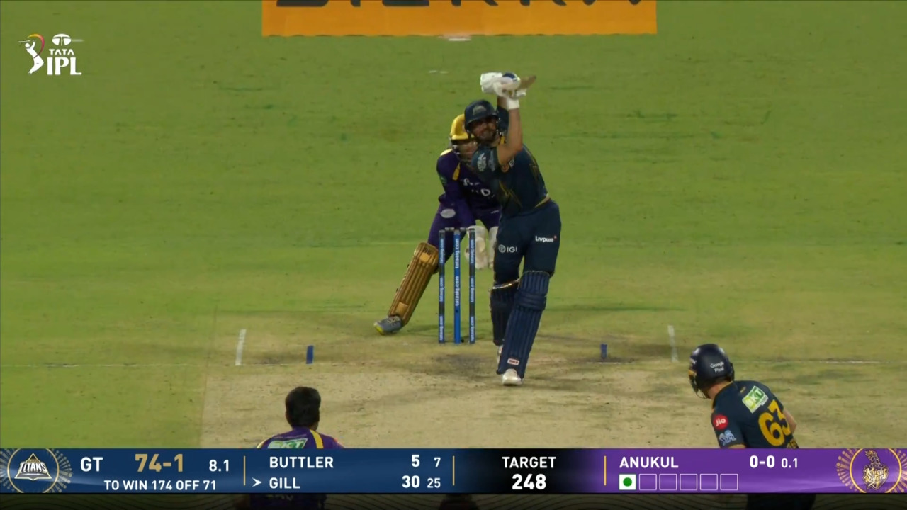 IPL 2026 M60: KKR vs GT - Shubman Gill Six background