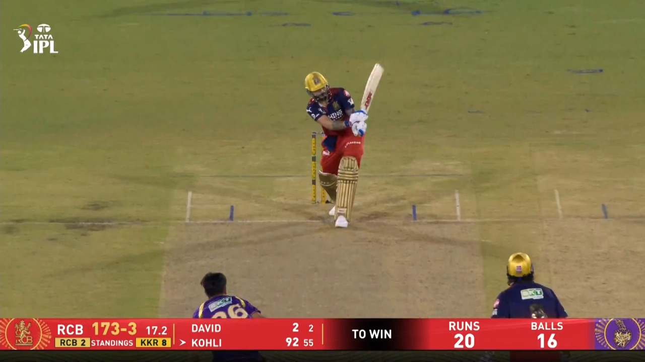 IPL 2026 M57: RCB vs KKR - Virat Kohli Six